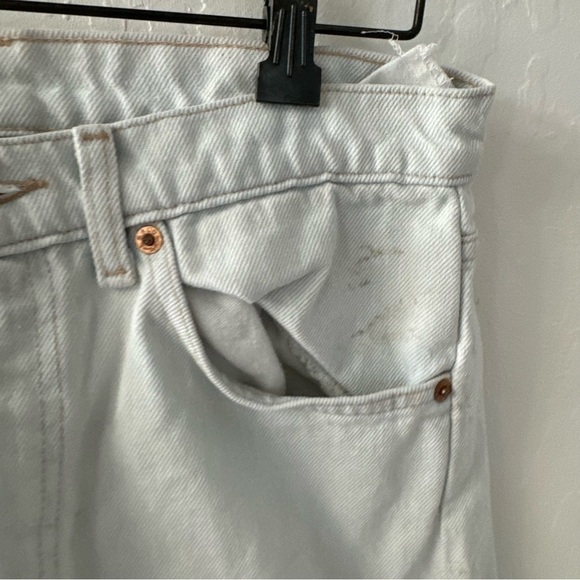 Vintage Levi’s Cream Orange Tab 550 29x34 Jeans - Picture 4 of 13